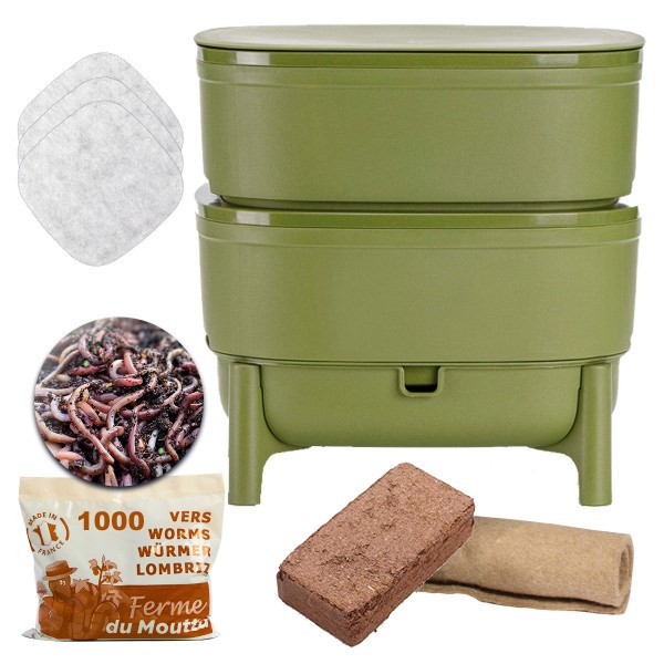 Ferme du Moutta - Wormcube lombricomposteur vert 2p