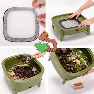 Wormcube lombricomposteur gris 2p