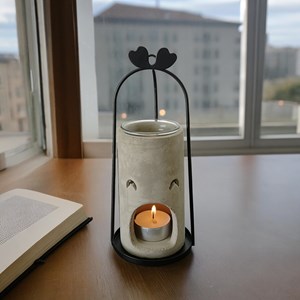 Brûle-parfum d'ambiance en ciment tres