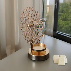 Brûleur en métal et verre corail