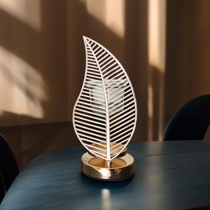 Brûleur en métal et verre palme