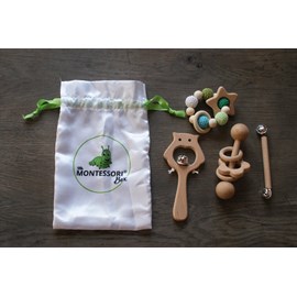 Mamontessoribox lot de 4 hochets bebes