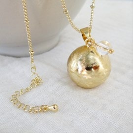 Bola brossé or, avril cristal de roche