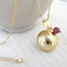 Bola grossesse brossé or, juillet rubis