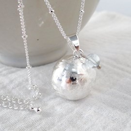 Bola brossé argent, décembre topaze