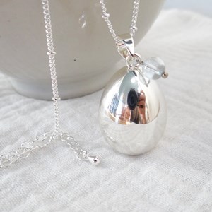 Bola goutte argent, décembre topaze