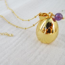 Bola goutte or, février améthyste