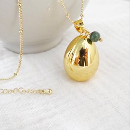 Bola goutte or, mai emeraude