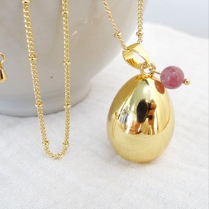 Bola goutte or, octobre tourmaline