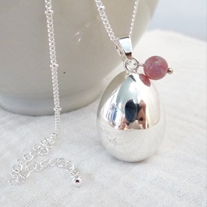 Bola goutte argent, octobre tourmaline