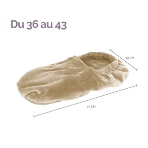 Chaussons chauffants Beige