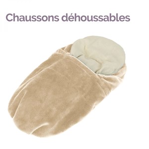 Chaussons chauffants Beige