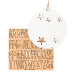 Boule de noël personnalisable bois blanc