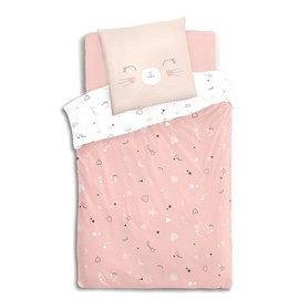 Housse de couette enfant 140x200 chat +