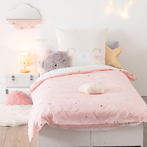 Housse de couette enfant 140x200 chat +