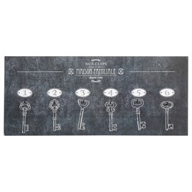 Panneau 6 clés bistrot 19x44 cm maison f