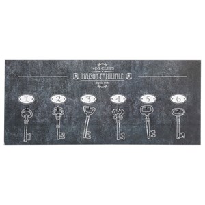 Panneau 6 clés bistrot 19x44 cm maison f