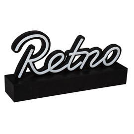 Mot déco lumineux led rétro noir