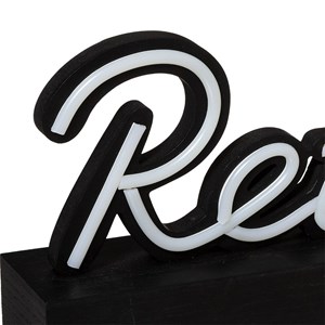Mot déco lumineux led rétro noir