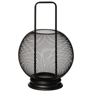 Lanterne résille boule d23,5 noir