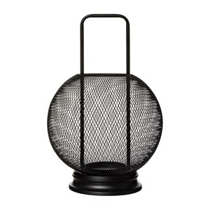 Lanterne résille boule d23,5 noir