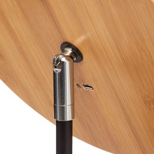 Miroir led sur pied en bambou