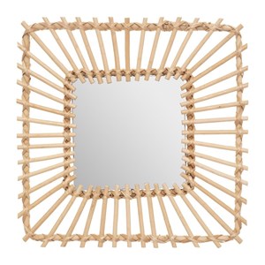 Miroir rotin carré 40x40