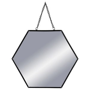 Ensemble de 3 miroirs hexa chaîne noir