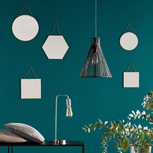 Ensemble de 3 miroirs hexa chaîne noir