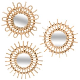 Lot de 3 miroirs rotin soleil d28
