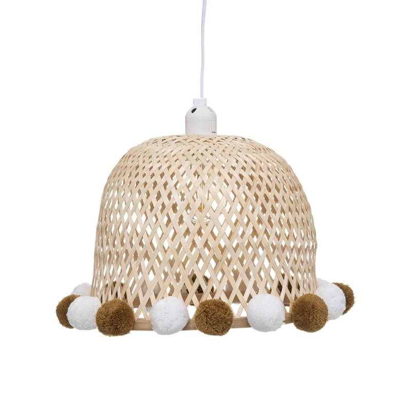 Atmosphera, créateur d’intérieur - Suspension bambou pompons