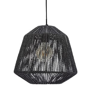Suspension corde etnik jily noir d29