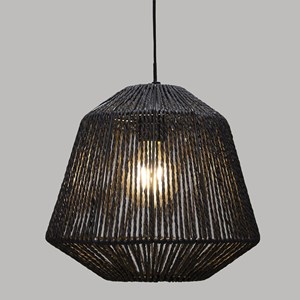 Suspension corde etnik jily noir d29