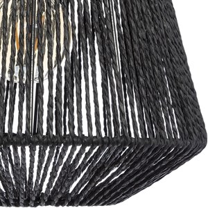 Suspension corde etnik jily noir d29
