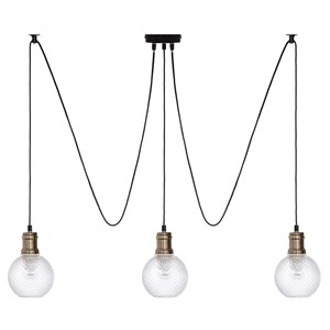 Suspension en verre 3 lampes kat