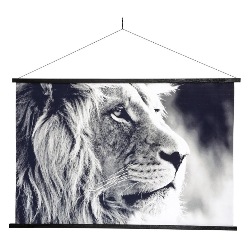 Tableau toile lion 73x110 cm