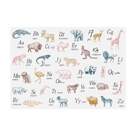 Sticker animaux alphabet 50x70 cm