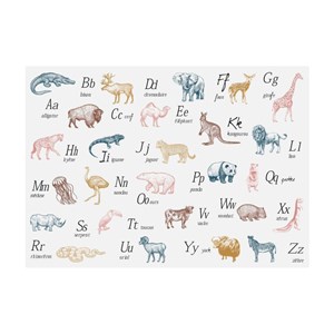 Sticker animaux alphabet 50x70 cm