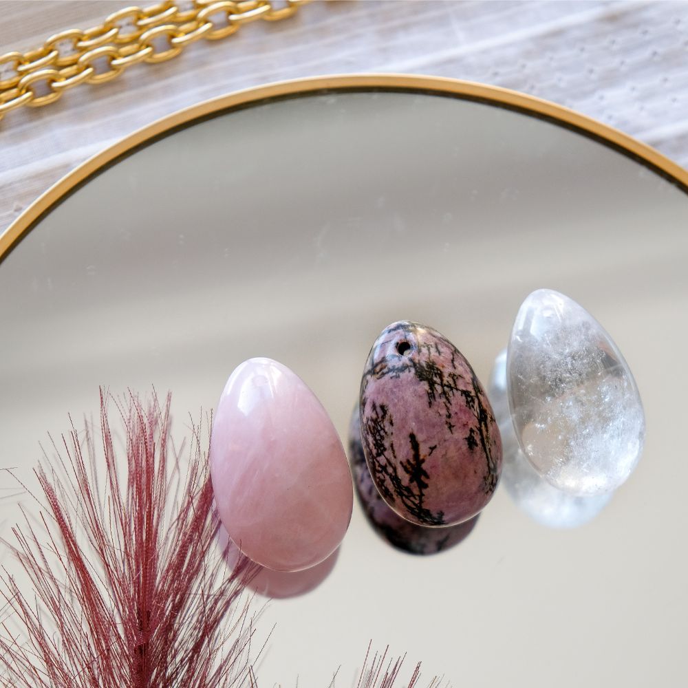 Rituel De L Oeuf Pour L Amour Coffret 3 œufs de yoni moyens troués | Nature & Découvertes