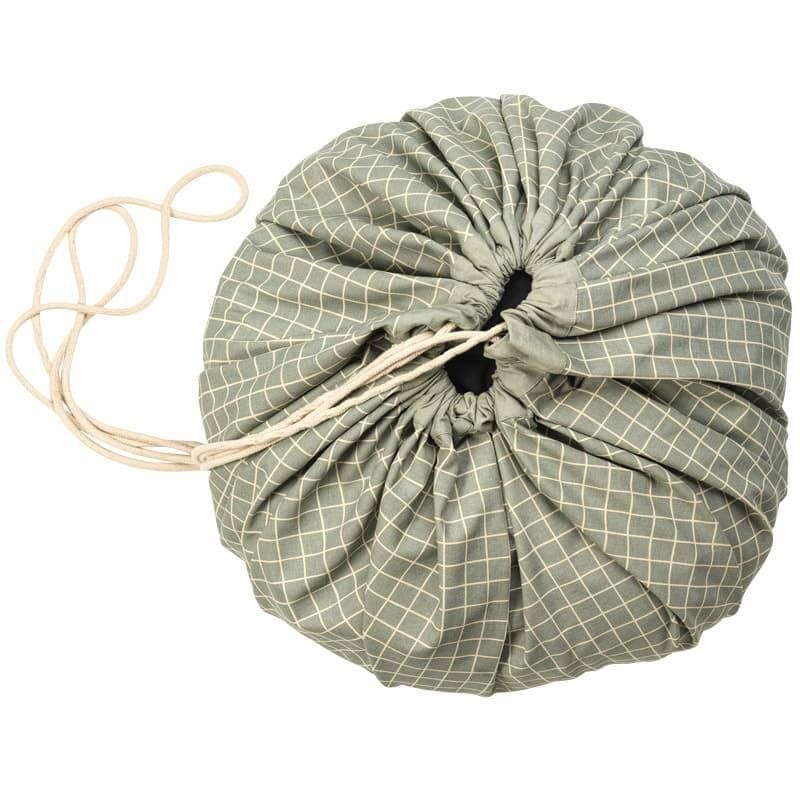 Play and Go - Sac rangement tapis organic grid vert