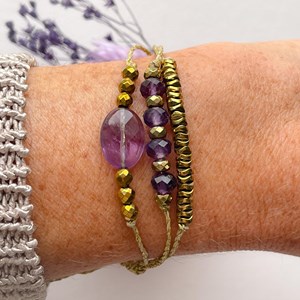 Bracelet ozalée améthyste