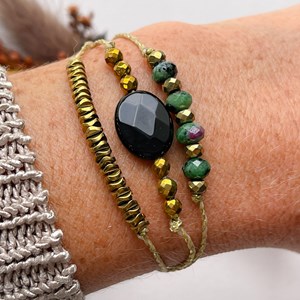 Bracelet ozalée onyx