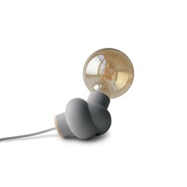 Nœud - lampe béton + ampoule
