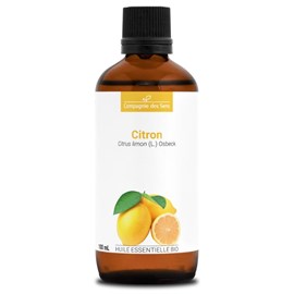 Citron (citrus limon) - huile essentielle bio - 100ml garantie chromacert® - ché