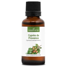 Cyprès de provence - huile essentielle bio - 30ml garantie chromacert® - chémoty