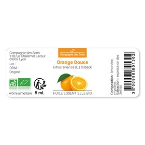 Orange douce (citrus sinensis) - huile essentielle bio - 30ml garantie chromacer