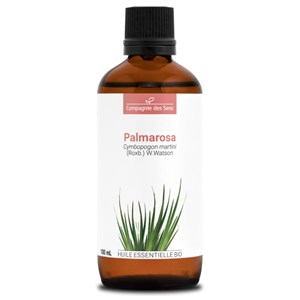 Palmarosa (cymbopogon martini) - huile essentielle bio - 100ml garantie chromace