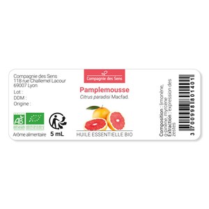 Pamplemousse (citrus paradisi) - huile essentielle bio - 100ml garantie chromace