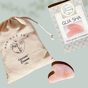 Set gua sha quartz rose