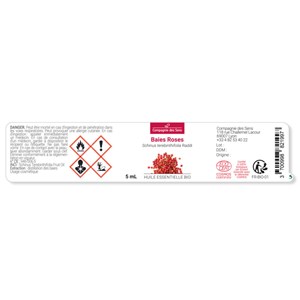 Baies roses - huile essentielle bio - 5ml garantie chromacert® - chémotypée & in